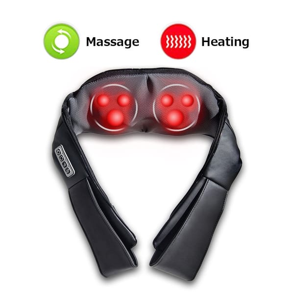 Costway Shiatsu Back and Neck Massager Kneading Shoulder Massage - Bed Bath  & Beyond - 21248869