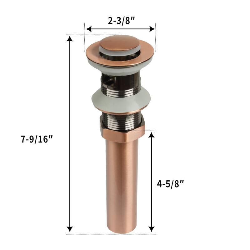 Pop-up Bathroom Sink Drain With Overflow