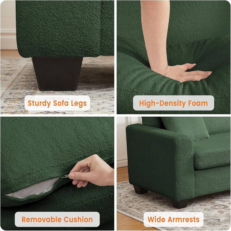 3 Seater Cloud Couch, with Deep Seats, 83"