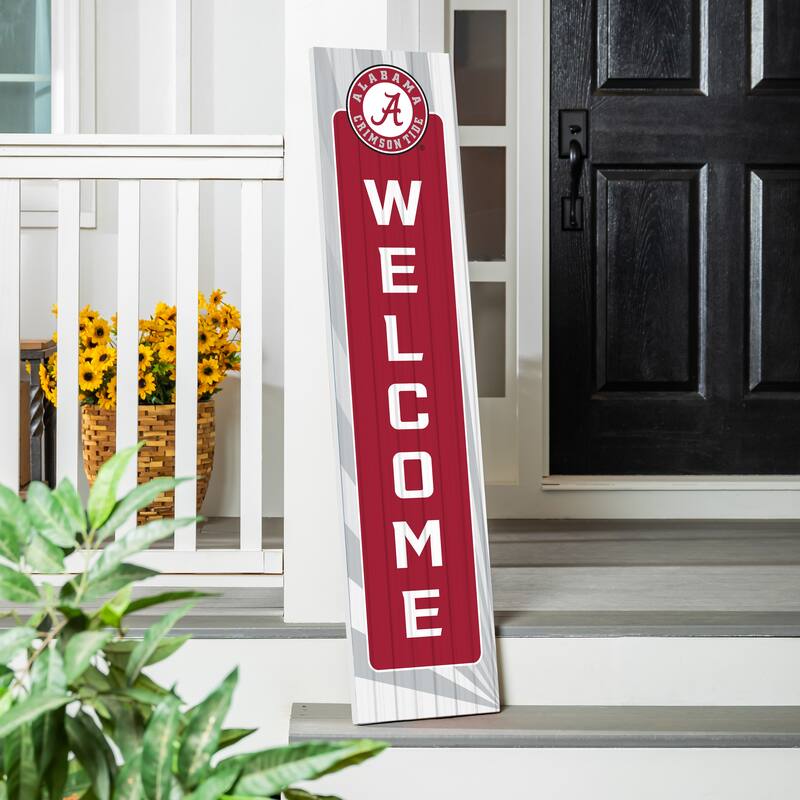 47" Porch Leaner Welcome Wall Sign, University of Alabama - Red
