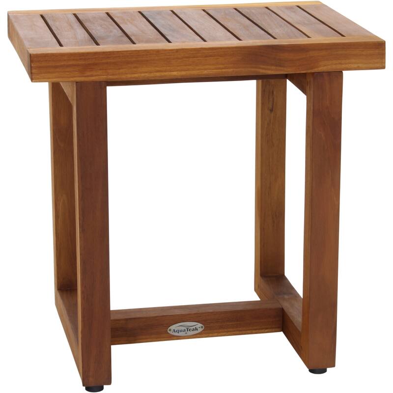 The Original Spa Teak Shower Bench - 18" Wide - Teak Oil