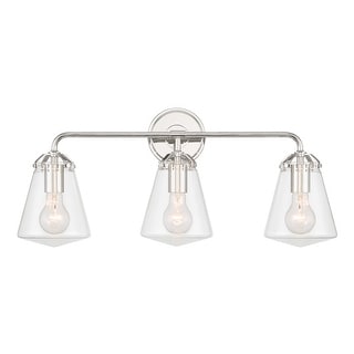 Voss 3 Light Polished Nickel Bathroom Vanity