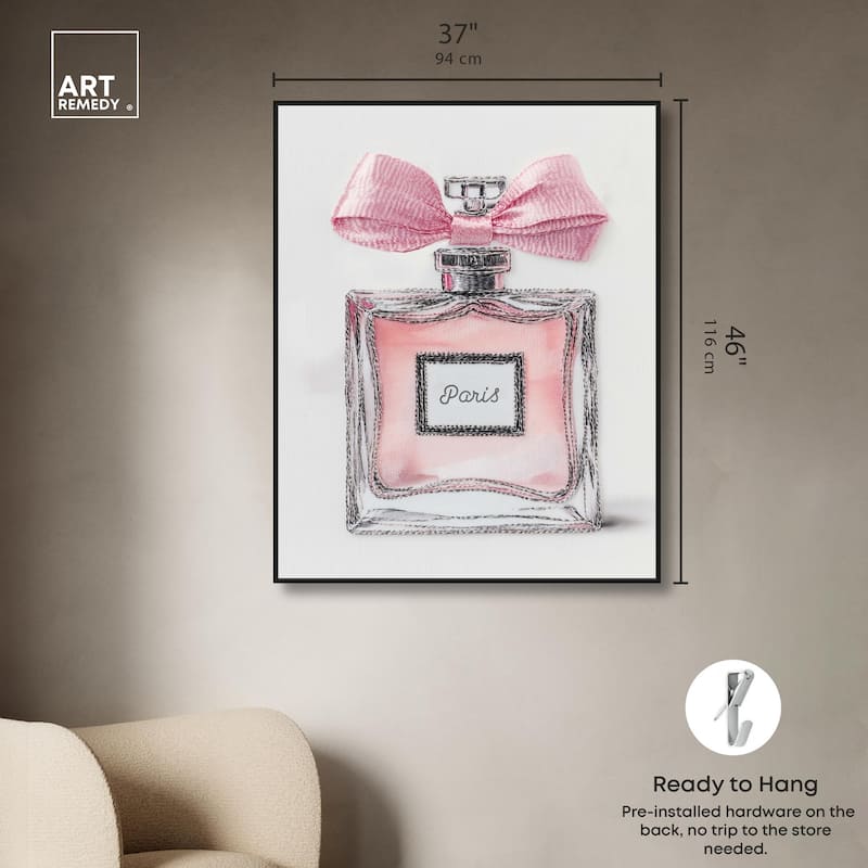 Simple Perfume Bow Canvas by Art Remedy