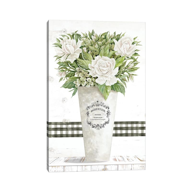 iCanvas "White Roses" by Cindy Jacobs Canvas Print