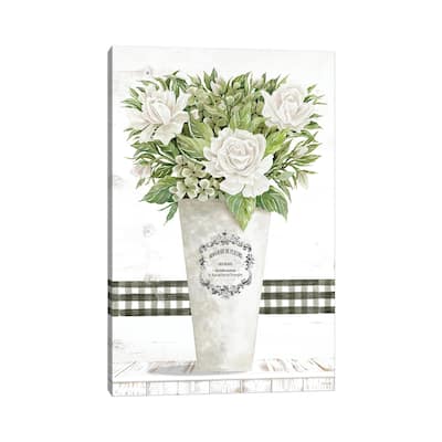 iCanvas "White Roses" by Cindy Jacobs Canvas Print