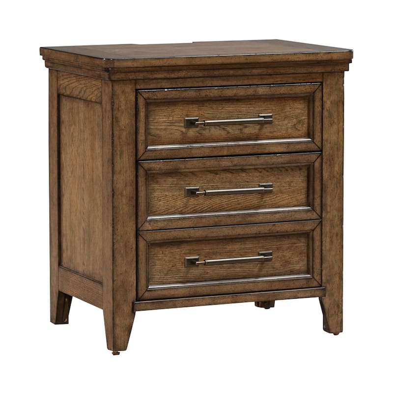 Liberty Furniture Carolina Park Panel Bed, Dresser & Mirror, Chest, Nightstand - King, Queen