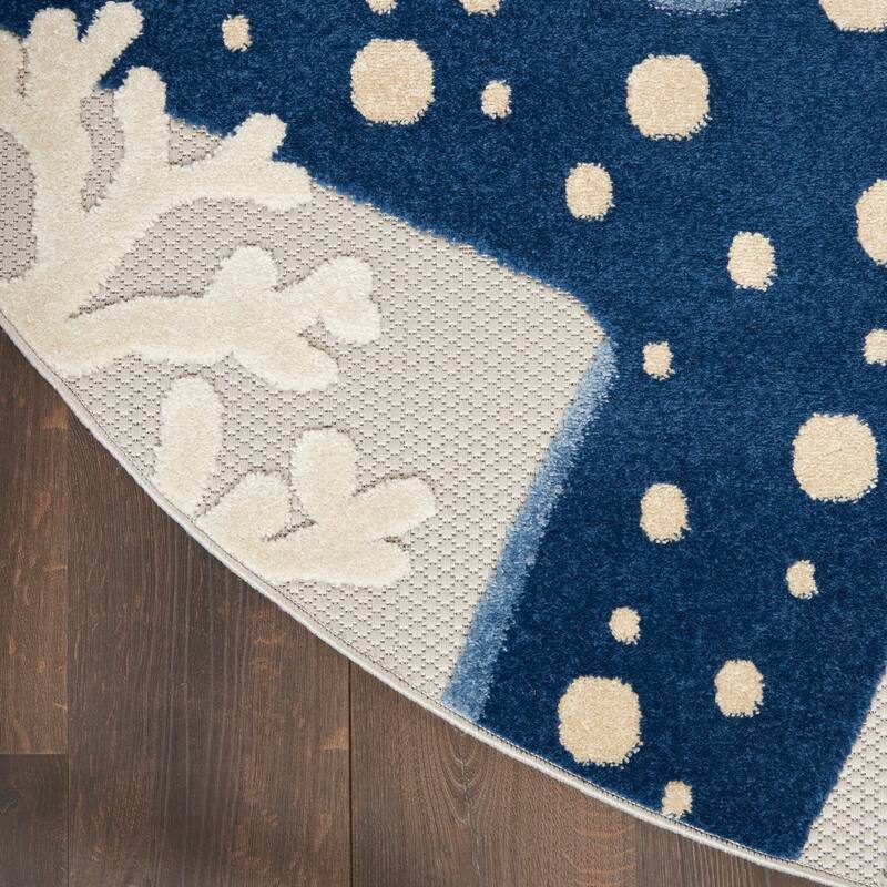 Nourison Aloha Coastal Beach Starfish Indoor/Outdoor Area Rug