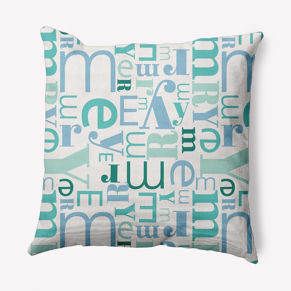 Crazy Merry Christmas Soft Spun Polyester Indoor/Outdoor Throw Pillow