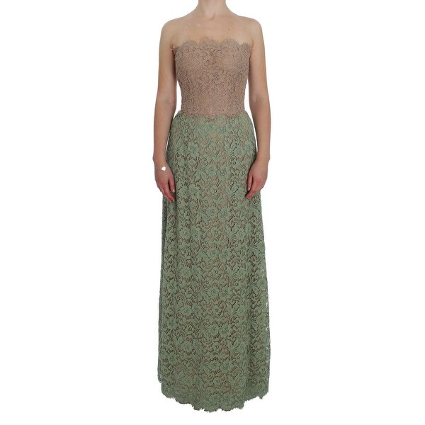green floral lace dress