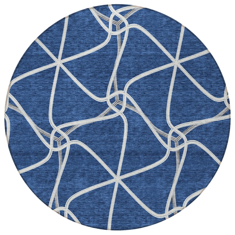 HomeRoots Geometric Contemporary Rectangle Outdoor Rug
