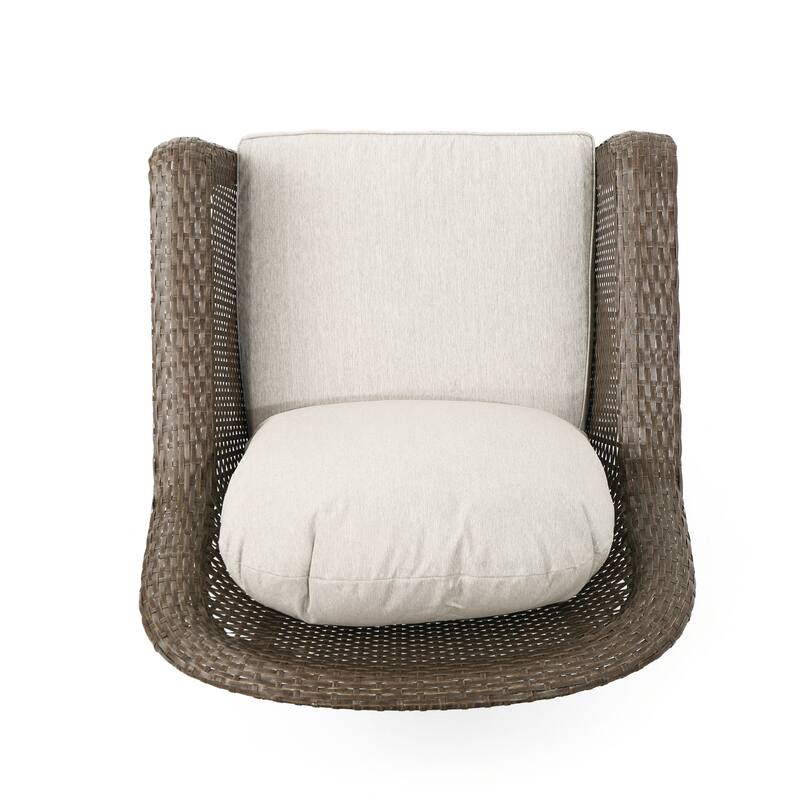 Liam Outdoor Wicker Club Chair (Set of 2) by Christopher Knight Home