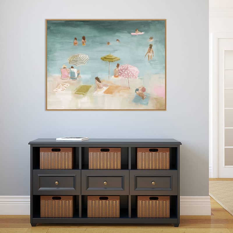 Vacation Mood by Urban Road Framed Canvas Wall Art Print - Sylvie Maple