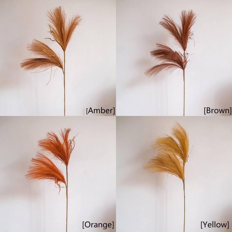 RusticReach Faux Plant Reed Grass Stem In Various Colors 30" Tall - Brown