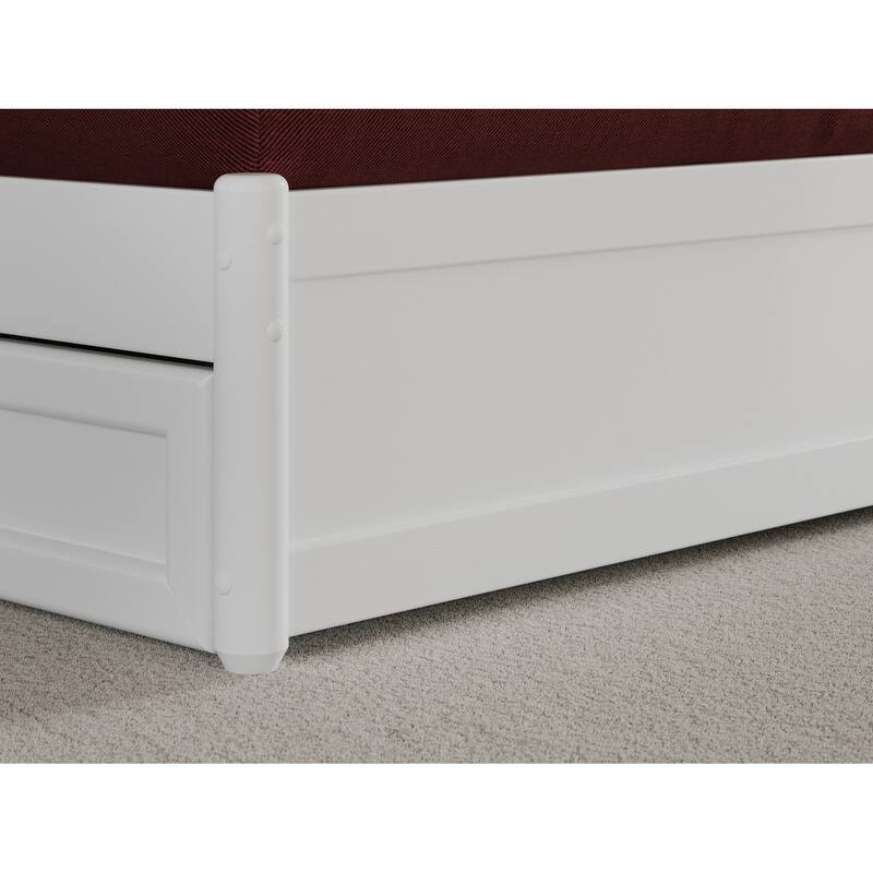 Everett Platform Bed with Panel Footboard and Twin XL Trundle
