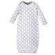 preview thumbnail 5 of 3, Hudson Baby Cotton Gowns, Gray Elephant, Preemie-Newborn