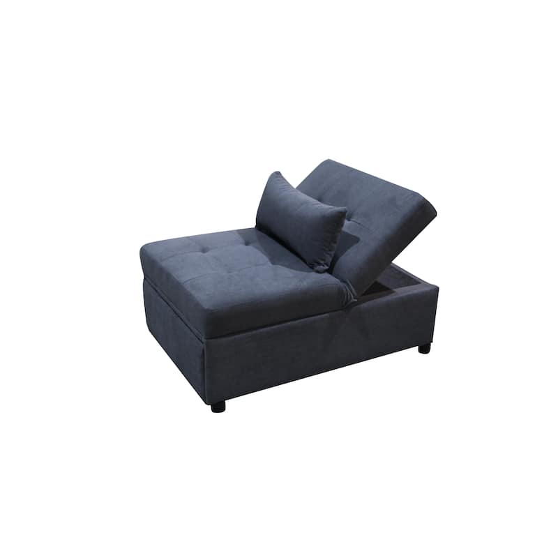 Multi-Functional Folding Ottoman Sofa Bed with Converts to Lounge Chair and Single Bed (264lb Capacity)