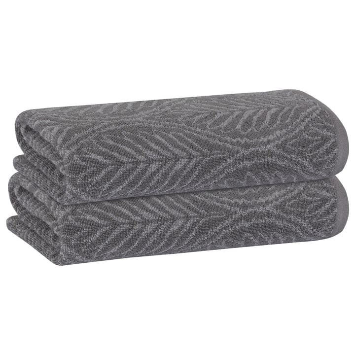 PREMIUS 2 Pack Leaf 100% Cotton Yarn Dyed Bath Towel, 27x54 Inches - 27x54 Inches