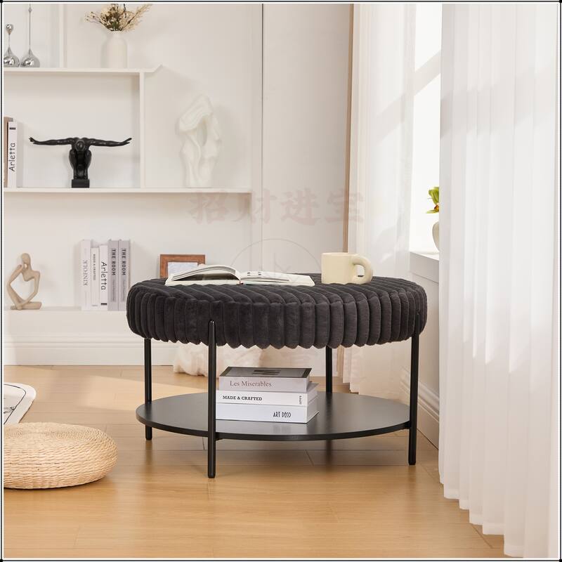 Upholstered Ottoman Coffee Table Foot Rest
