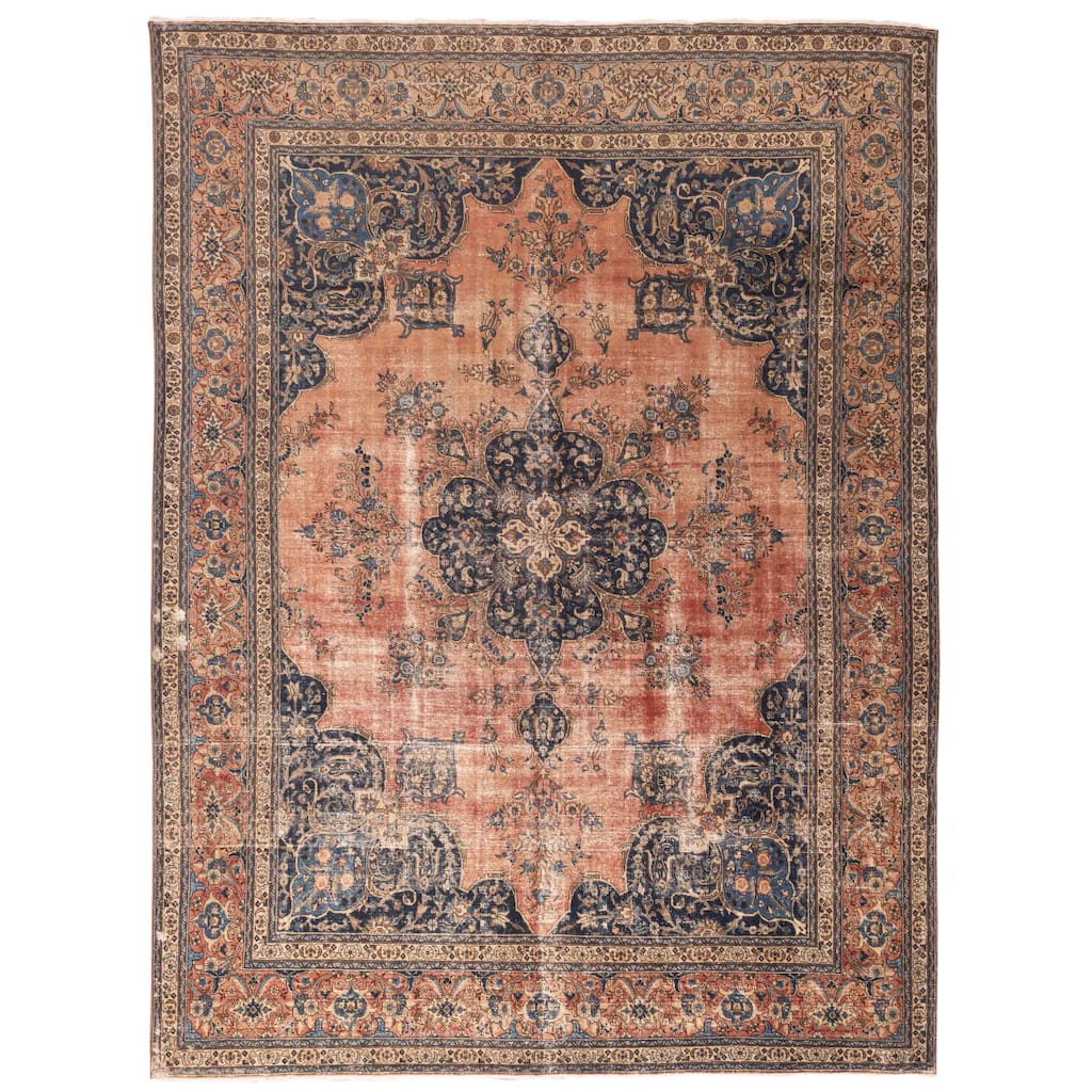 ECARPETGALLERY Hand-knotted Antalya Vintage Dark Copper Wool Rug - 10'8 x 14'1