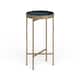 Kate and Laurel Celia Round Foldable Metal Accent Table - Blue