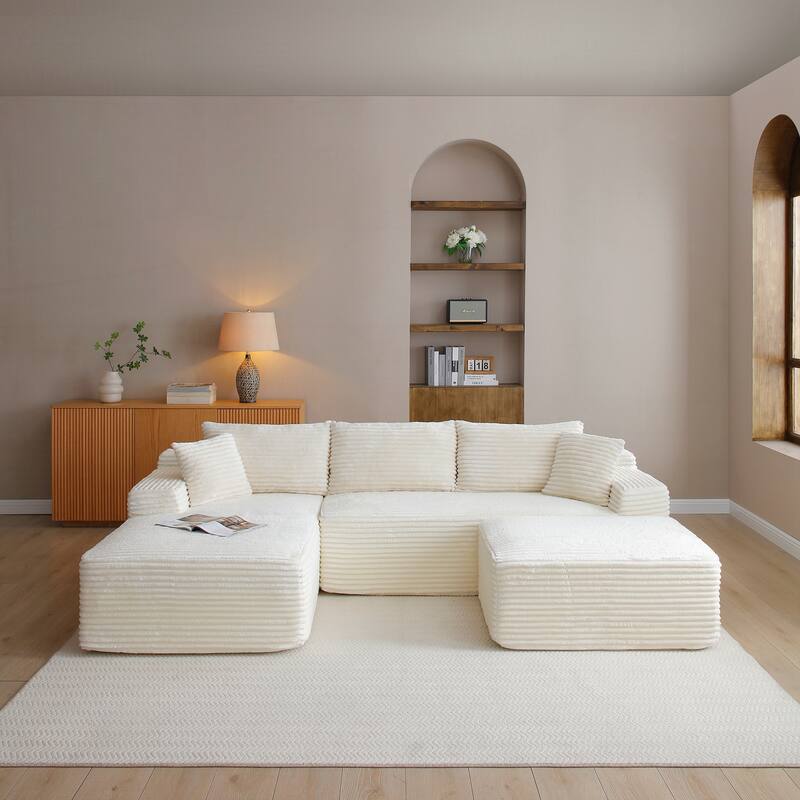 105'' Modular Sectional Sofa, Cloud Sectional Couch with Deep Seat