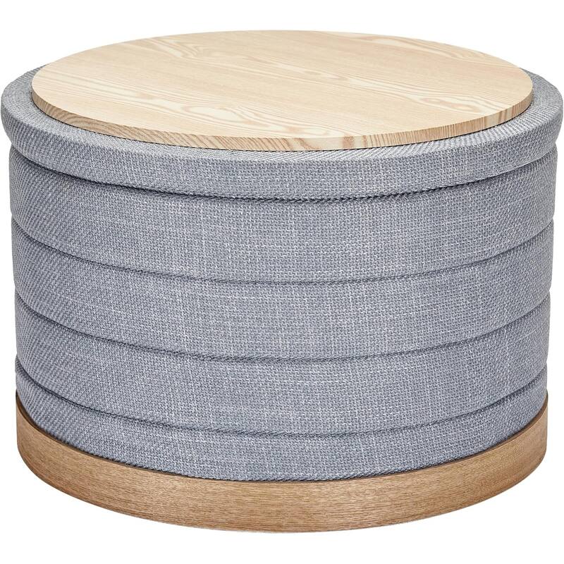 Modern Linen Storage Ottoman with Hidden Storage and Tray Top