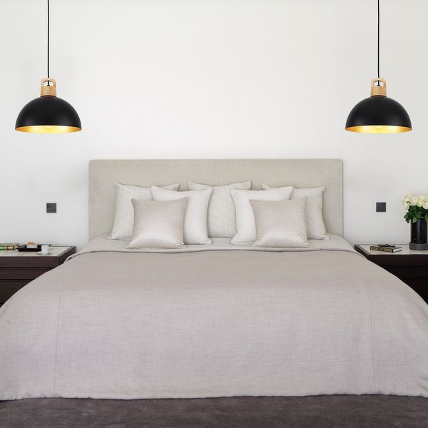 Bedside pendant lights with switch top