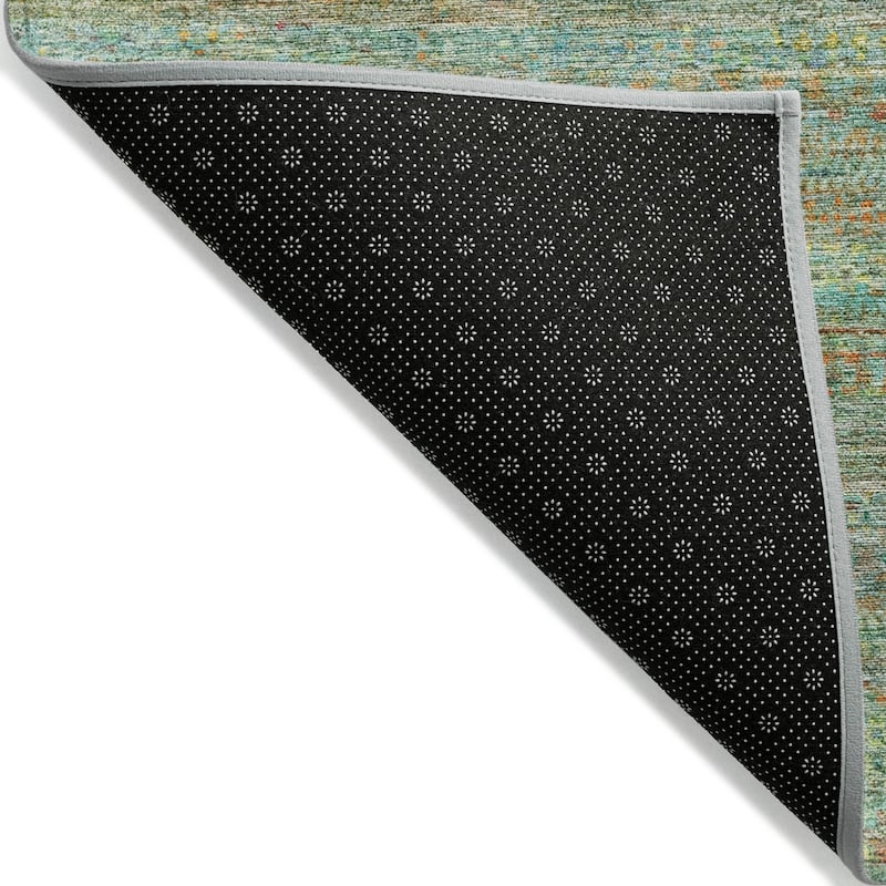 Machine Washable Indoor/Outdoor Modern Stripes Chantille Rug
