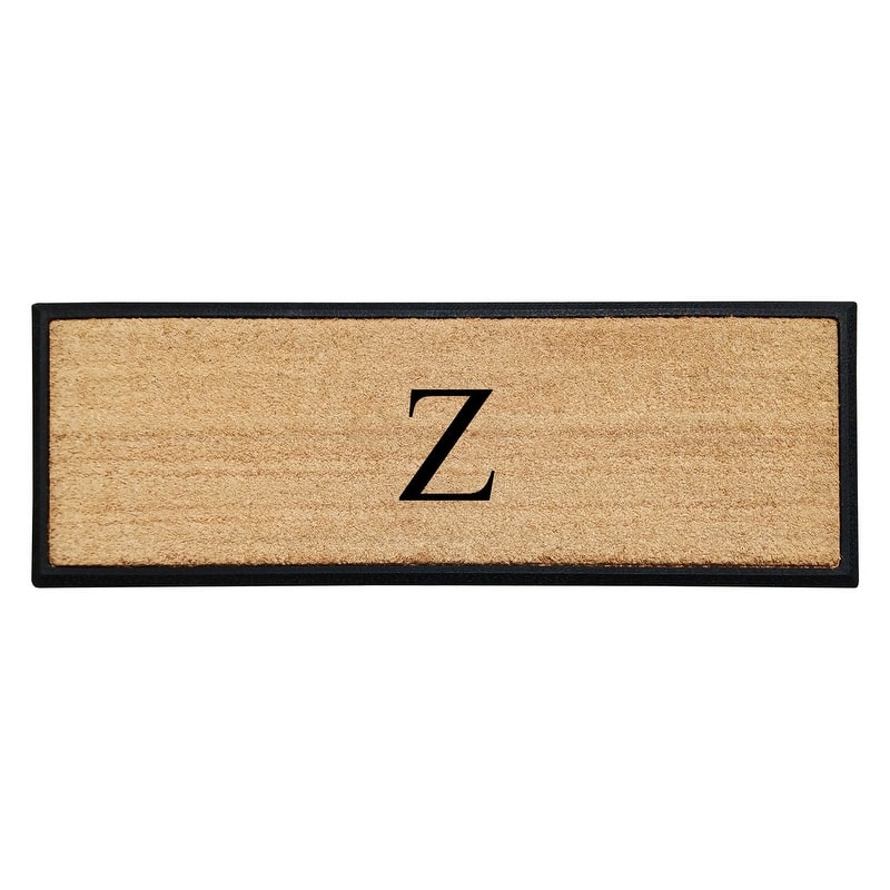 A1HC Rubber/Coir Molded Monogrammed Double Doormat 18"x48" - Monogrammed Z