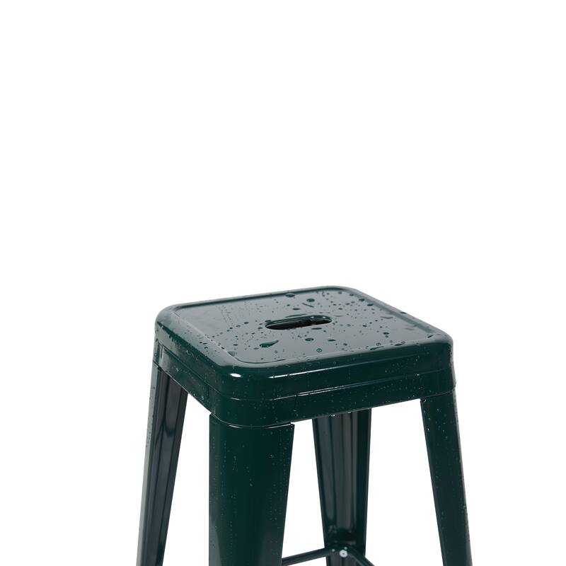 AC Pacific 30 Inch Industrial Stackable Metal BarStools Set of 2