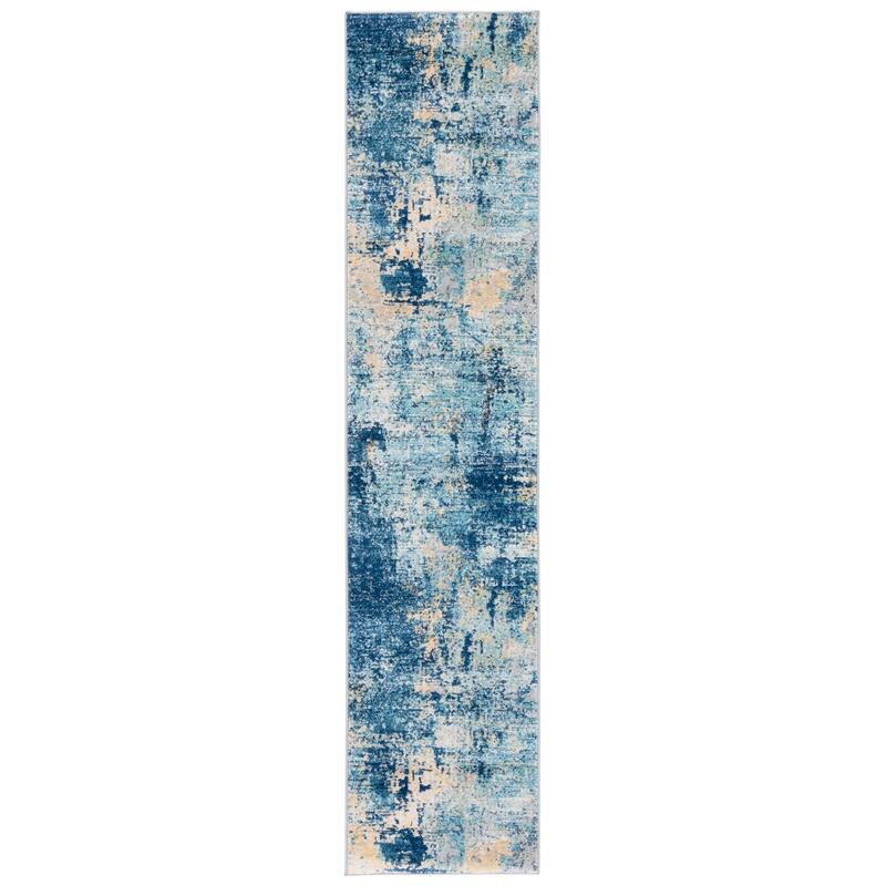 SAFAVIEH Jasper Trudi Modern & Contemporary Rug - 2' x 9' Runner - Navy/Ivory