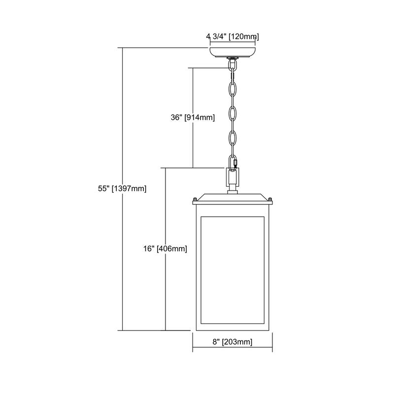 Elk Home Newcastle Matte Black With Water Glass 1 Light Hanging