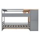 preview thumbnail 11 of 11, Twin Size House Bed with Two Drawers, Built-in Wardrobe, and Storage Shelves, Gray