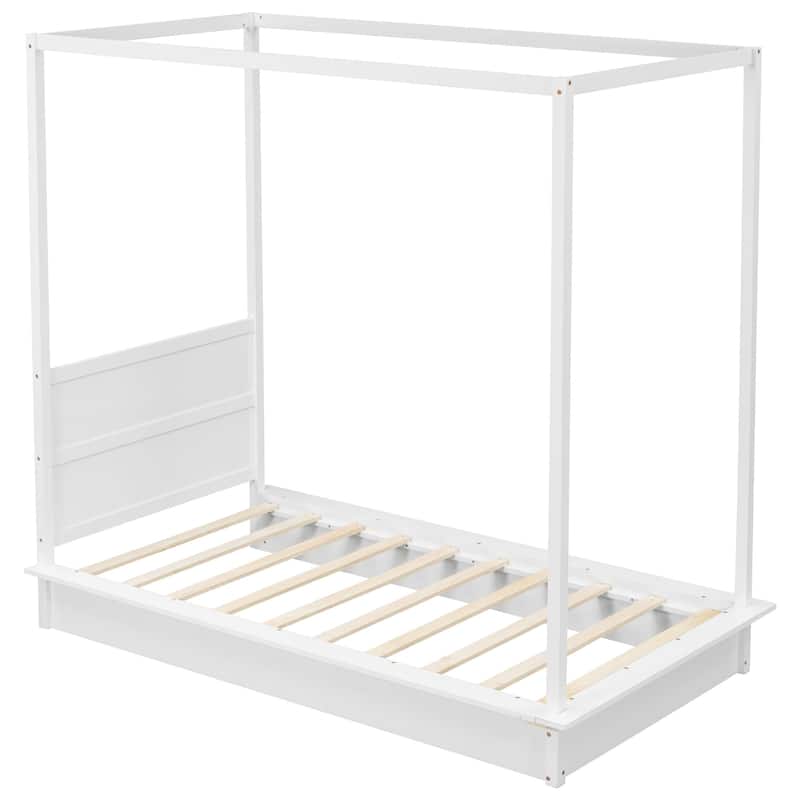 Canopy Platform bed With Support Slats