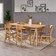 preview thumbnail 4 of 58, Idalia Mid-Century Modern 7 Piece Dining Set by Christopher Knight Home Natural Oak + Dark Gray