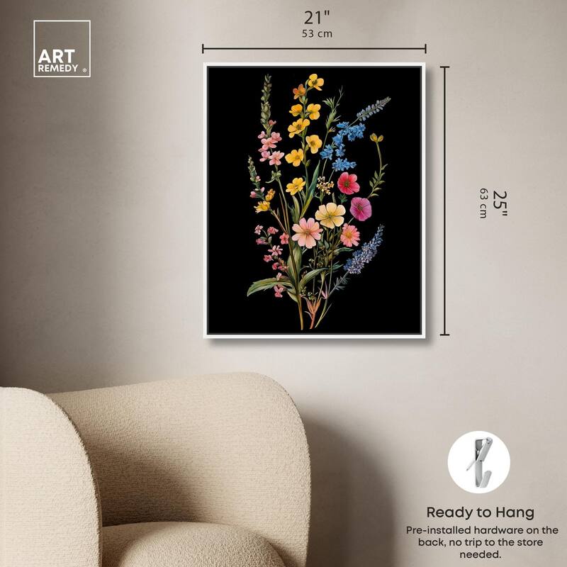 Darkling Daisies I Canvas by Art Remedy