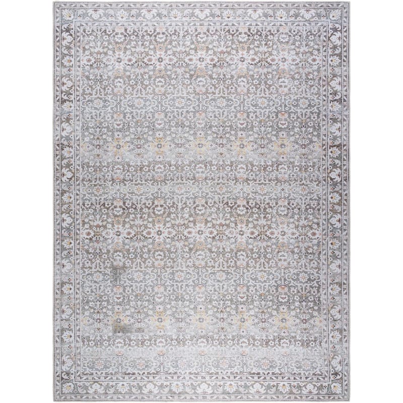 Livabliss Rainier Updated Traditional Medallion Washable Area Rug