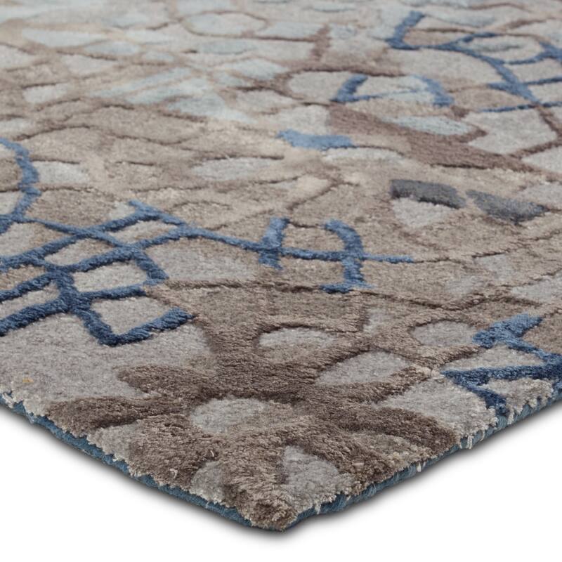 Sahaj Handmade Abstract Blue/Gray Area Rug