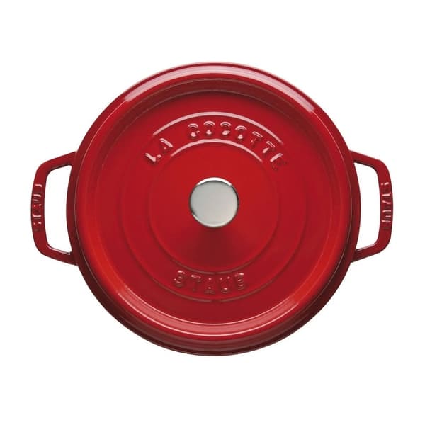 Staub 26cm / 5.5 qt Cast Iron Round Cocotte, Cherry - Bed Bath 
