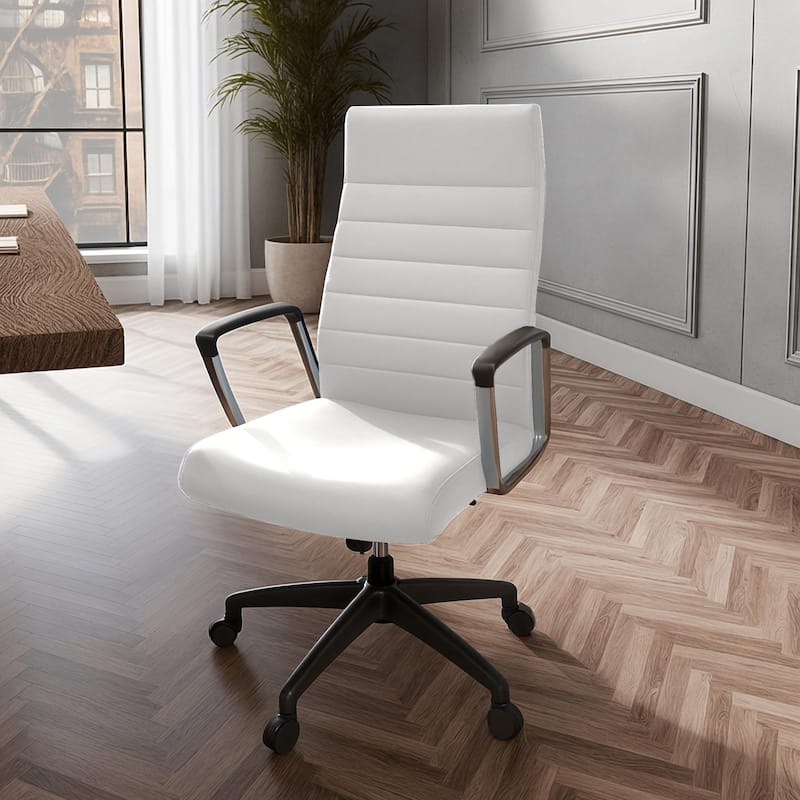 Hilton Modern High Back Ergonomic Leather Office Chair with Adjustable Height, Swivel, and Tilt for Conference or Executive Desk