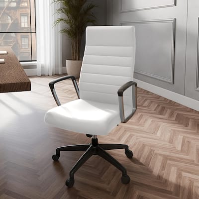 Hilton Modern High Back Ergonomic Leather Office Chair with Adjustable Height, Swivel, and Tilt for Conference or Executive Desk