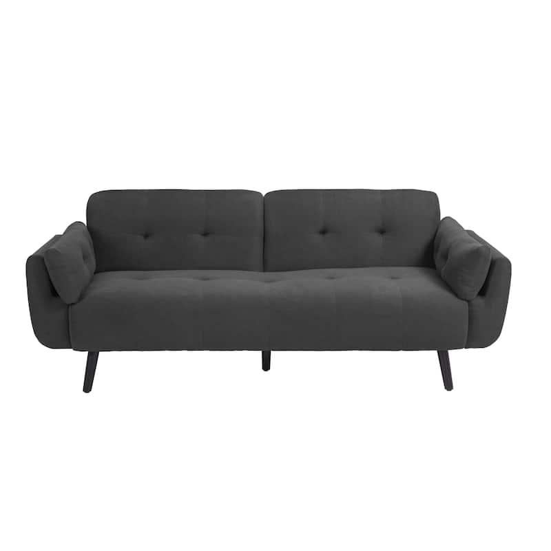 Modern Adjustable Backrest Convertible Futon Sleeper Couch