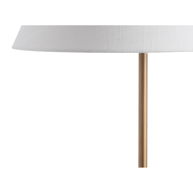 Celia 29" Minimalist Resin/Metal LED Table Lamp, Gold/White by JONATHAN Y