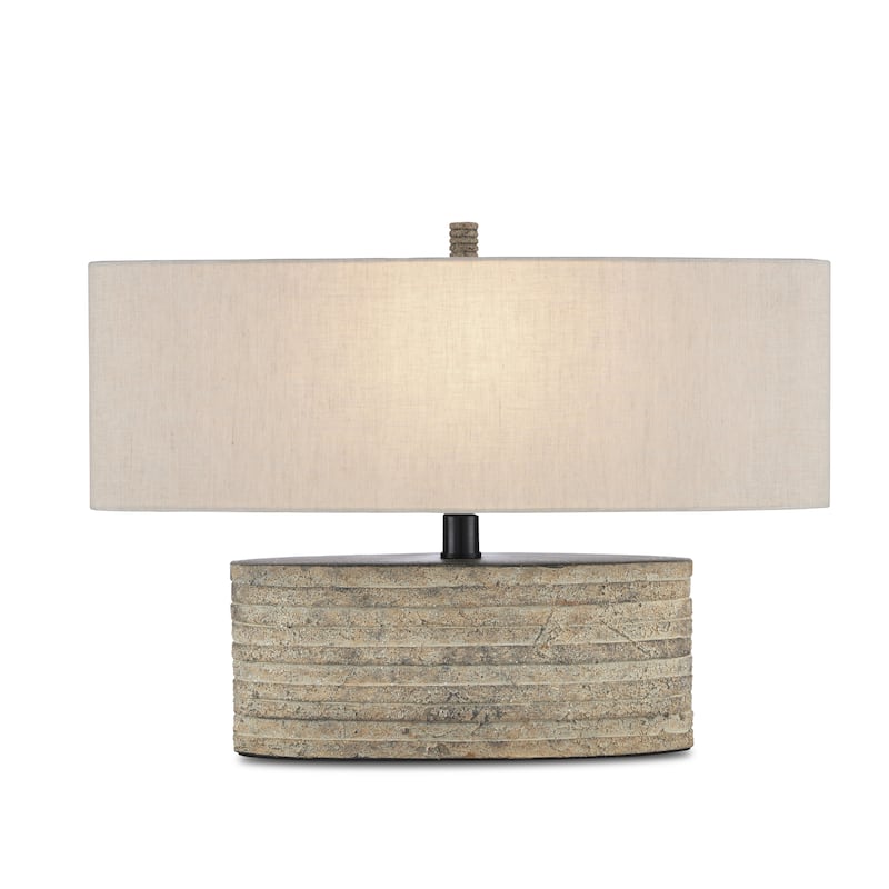 Currey & Company Innkeeper Rustic Oval Table Lamp - 18.5"h x 26"w x 9"d - 18.5"h x 26"w x 9"d - Rustic