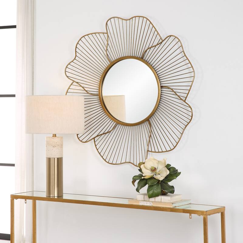 Uttermost 09912 Blossom 42-3/4" Diameter Sunburst Steel Framed