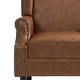preview thumbnail 12 of 21, 2 Set Modern Vegan Leather Wing Back Armchair