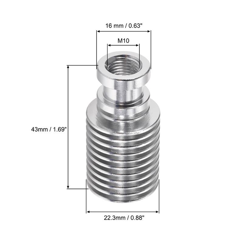 Heatsink for 3D Printers Fit for 1.75mm or 3.00mm Filament - Silver 3PCS - Silver 3PCS
