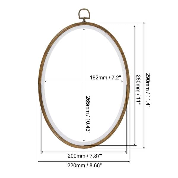 5-Piece Embroidery Hoop Set - Oval & Circle Clip Frames For Cross-Stitch, Needlepoint, And DIY Crafts
