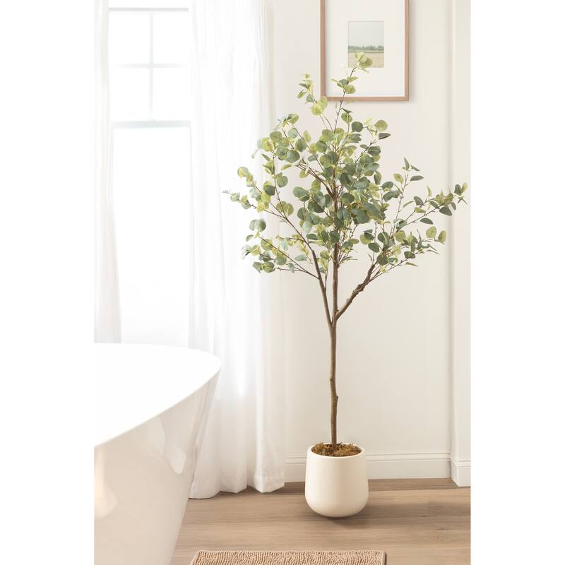 Kate and Laurel Eudora Faux Eucalyptus Tree