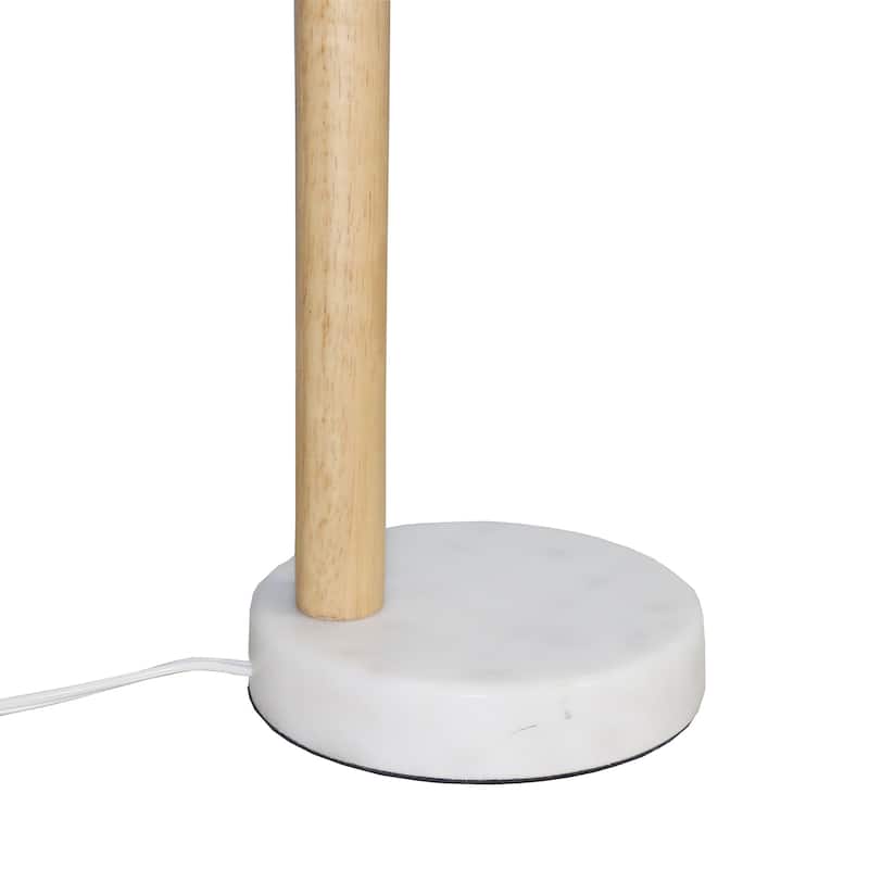 Bedroom Table Lamp Romantic Warm Marble Desk Bedside Lamp, White Globe Lampshade Table Lamp with Marble Base 110V